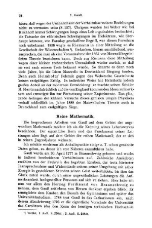 Reine Mathematik.