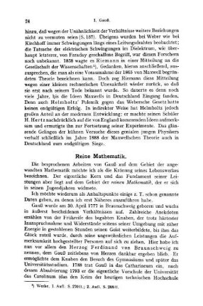 Reine Mathematik.