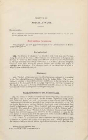 Chapter IX. Miscellaneous