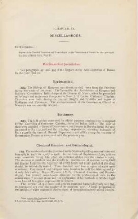 Chapter IX. Miscellaneous