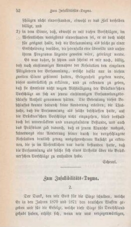 52-64 Zum Infallibilitäts-Dogma