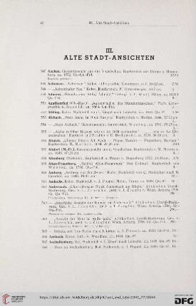 III. Alte Stadt-Ansichten (Nr.547-1000)