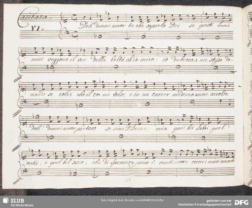 Recitativo: Deh dimmi amor tu che saperlo dei