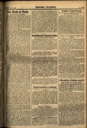 Zweite Ausgabe vom Montag, den 29. Juli 1935.