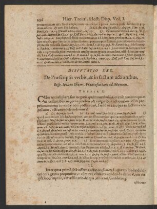 Disputatio XXX. De Praescriptis verbis, & in factum ...
