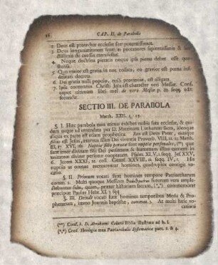 Sectio III. De Parabola