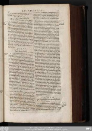 Sectio XIII. De confirmatione bonorum Angelorum in bono.