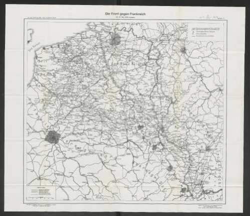 Beilage 17. Die Front gegen Frankreich.