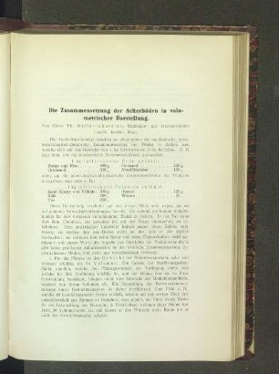 Die Zusammensetzung der Ackerböden in volumetrischer Darstellung.