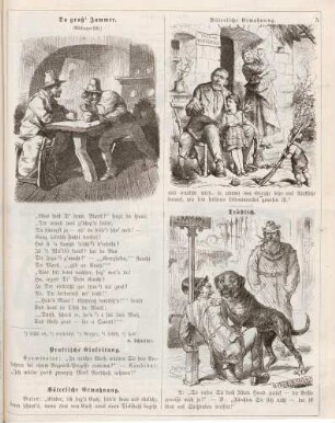 "Der groß' Jammer (Altbayerisch)" "Väterliche Ermahnung" "Tröstlich"