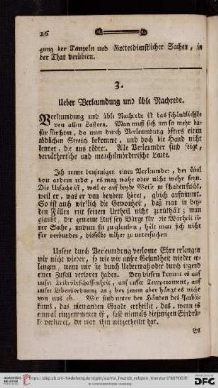 3. Ueber Verleumdung und üble Nachrede