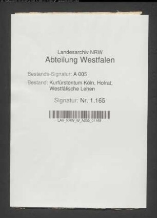Lehnsgesuch des Henrich von Holdinghausen, Amtmann zu Siegen