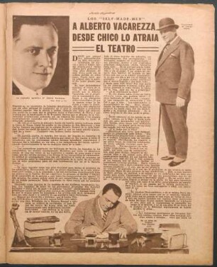A Alberto Vacarezza desde chico lo atraia el teatro : Los "Self-Made-Men"