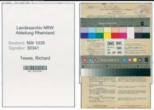 Entnazifizierung Richard Tewes , geb. 22.11.1920 (Steiger)