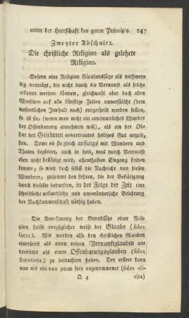 Zweyter Abschnitt. Die christliche Religion als gelehrte Religion