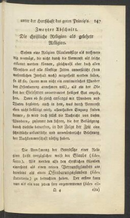 Zweyter Abschnitt. Die christliche Religion als gelehrte Religion