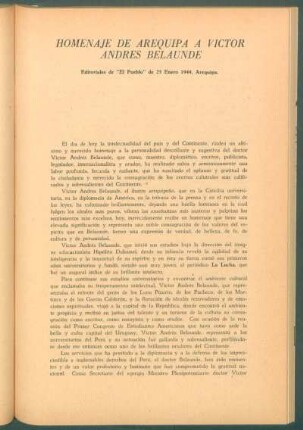 El homenaje de Arequipa