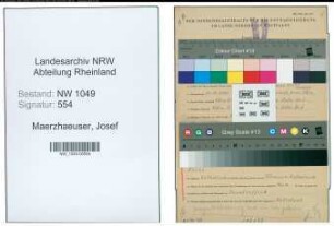 Entnazifizierung Josef Maerzhaeuser , geb. 21.10.1901 (Lehrer)