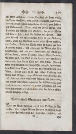 Von einigen Gegenden um Rom