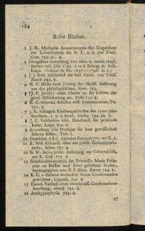 184-186, Rohe Bücher.