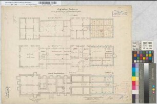 Aufnahmezeichnung des Empfangsgebäudes auf Bahnhof Creuzthal, Blatt 1: Grundrisse, M. 1:100 Stnr.: 51, Hge, Bunr.: 26, Blnr.: 4