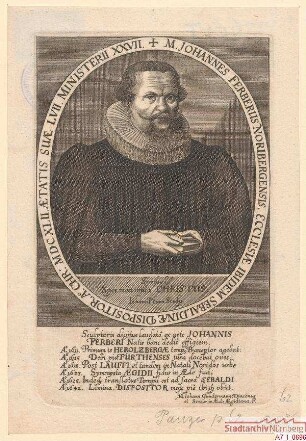 Johann Ferber, Nürnberger, Schaffer bei St. Sebald; gest. 1642