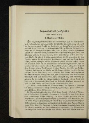 Körperarbeit mit Handgeräten