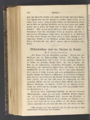 Missionsanfänge unter den Chuhras im Punjab