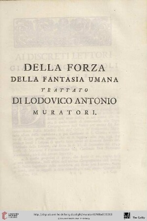 Della forza della fantasia umana