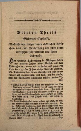 Vollständige Abhandlung der theoretischen und praktischen Lehre von der Elektricität nebst eignen Versuchen, Zweyter Band : mit drey Kupfertafeln