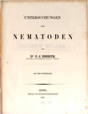 Untersuchungen über Nematoden