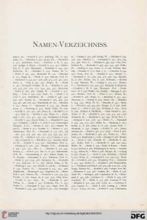 Namen-Verzeichniss