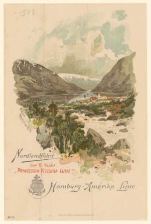 Menükarte : Menü, Norlandfahrt d. D. Yacht "Prinzessin Victoria Luise"