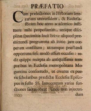 Francisci Antonii Dürr, J. U. D. ... Commentatio Historica De Episcopo Puerorum Vulgo vom Schul-Bischoff : Qua Historia litteraria universae rei Liturgicae, variaeque antiquitates Ecclesiasticae illustrantur