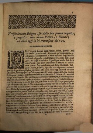 Felsina pittrice, vite de pittori Bolognesi, T. 1. Che contiente la Prima, Seconda, e Terza Parte