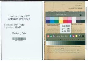 Entnazifizierung Fritz Markert , geb. 02.06.1910 (Polizeibeamter)