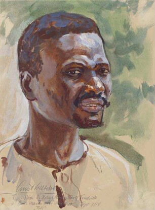 Togo-Koch Sr. Hoheit Herzog Adolf Friedrich. Ewe-Mann "Foli" aus Anecho. Togo 1914