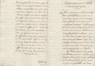 Französische Übersetzung des vierten Kapitels 'Del Gusto di Tiziano' aus Anton Raphael Mengs' 'Riflessioni [...] sopra i tre gran Pittori Raffaello, Correggio, e Tiziano, e sopra gli Antichi'.