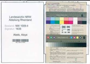 Entnazifizierung Aloys Abels , geb. 27.03.1892 (Postschaffner)