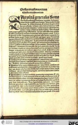 Sessio tricesimaoctava.