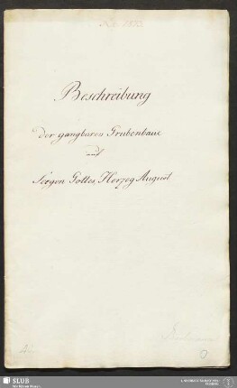 Beschreibung der gangbaren Grubenbaue auf Seegen Gottes, Herzog August - 18.6534 4.