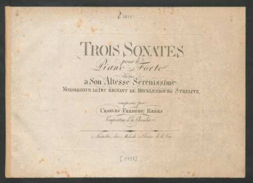 Trois Sonates pour le Piano-Forte