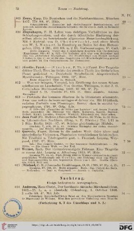 Nachtrag (Nr. 818 - 826)