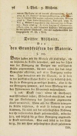 Dritter Abschnitt. Von den Grundkräften der Materie
