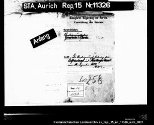 Die Ausarbeitung der Versteigerungsverordnung für Ostfriesund Harlingerland