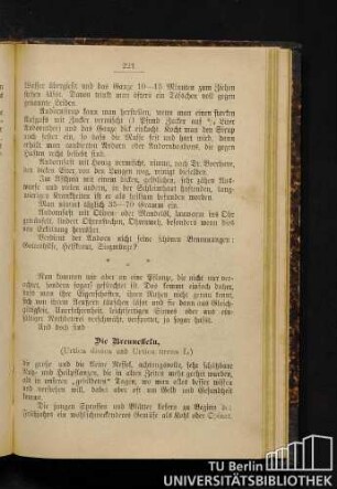 Die Brennesseln.