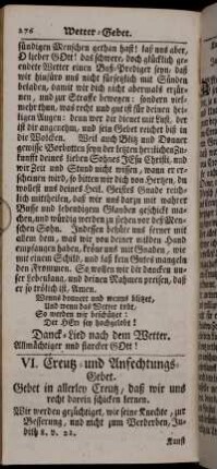 VI. Creutz- und Anfechtungs-Gebet.