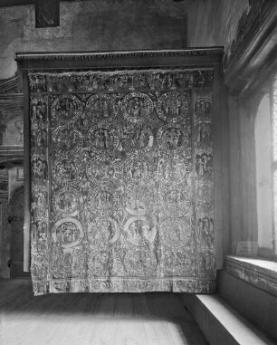 Wandbehang mit Minneszenen