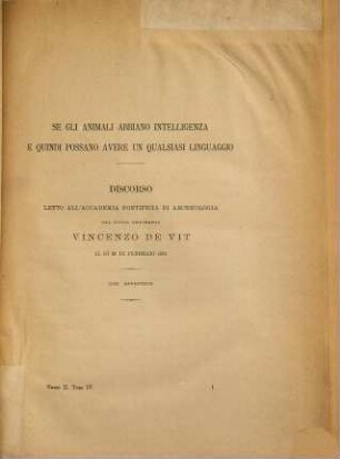 Dissertazioni della Pontificia Accademia Romana di Archeologia. 4. 1892