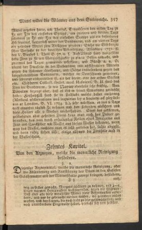 Zehntes Kapitel. Von den Arzneyen, welche die monatliche Reinigung befördern